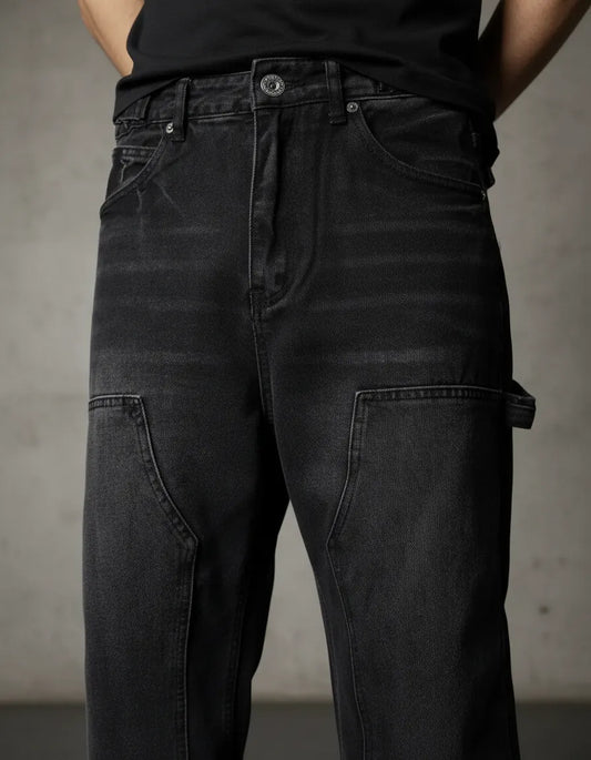 Jeans Cargo Black ( Loose Fit )