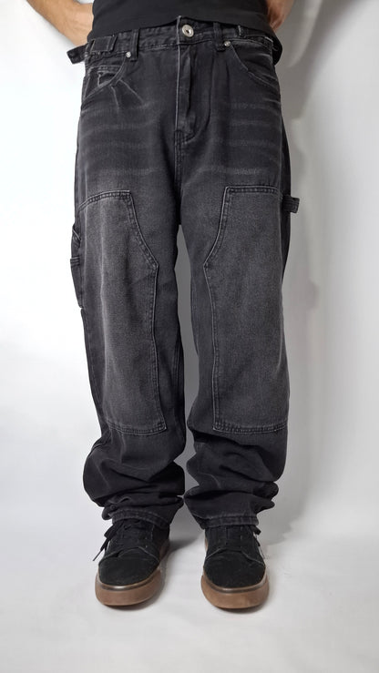 Jeans Cargo Black ( Loose Fit )