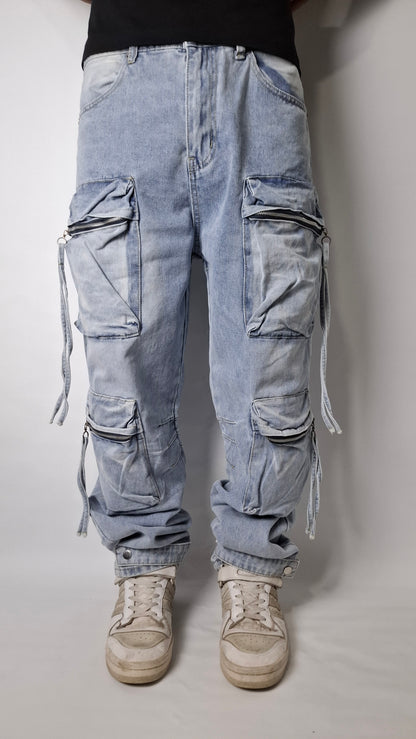 Jeans Cargo Sky  ( Loose Fit )