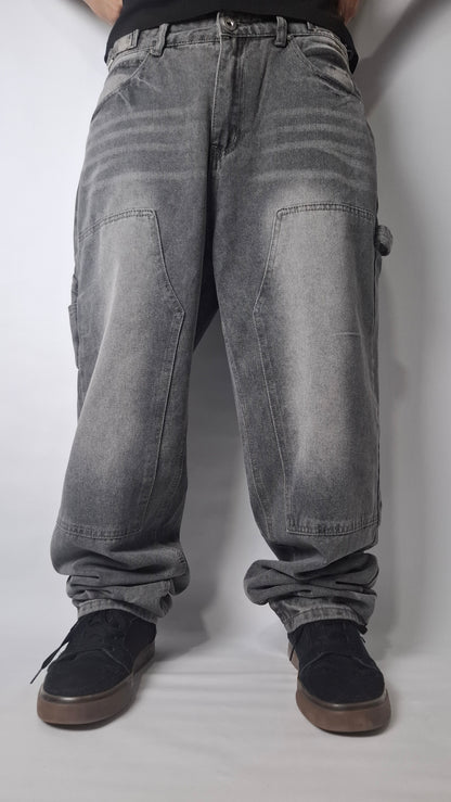 Jeans Cargo Grey ( Loose Fit )