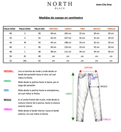 Jeans City Grey ( Baggy Fit )