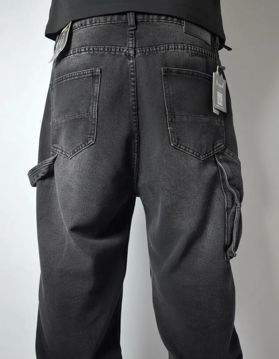 Jeans Cargo Black ( Loose Fit )