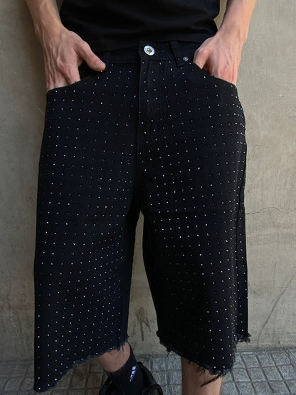 Short Glitter black