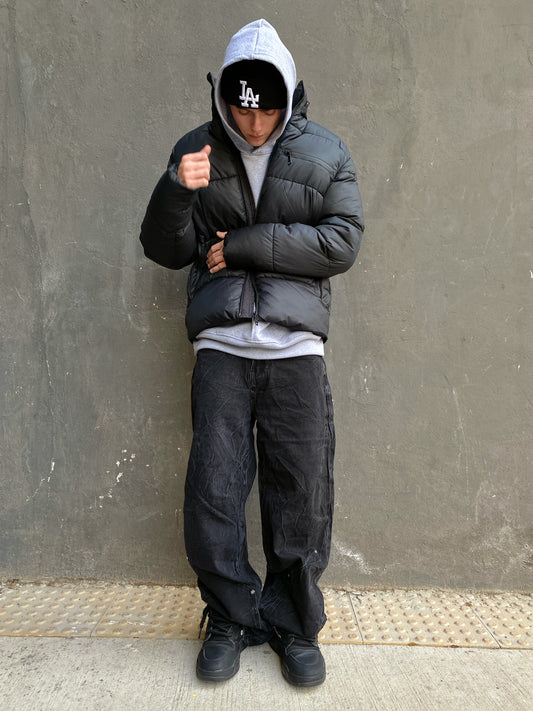 Jeans Cargo Raw Black( Baggy Fit )
