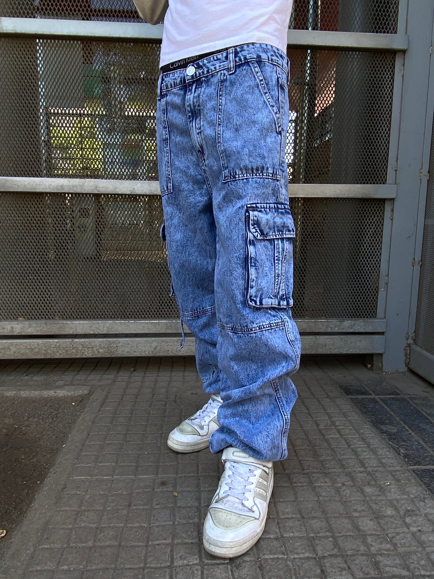 Jeans Cargo Alfa Blue ( Loose Fit )