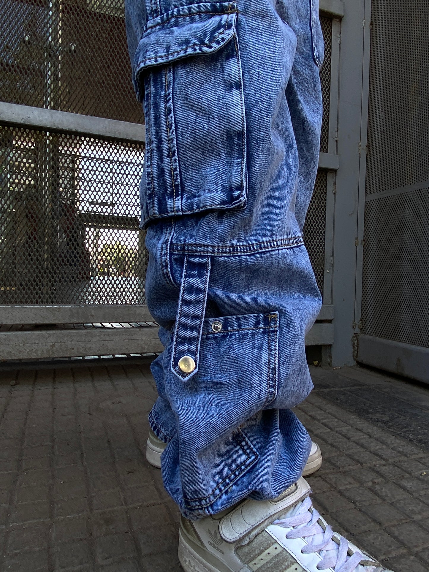 Jeans Cargo Alfa Blue ( Loose Fit )