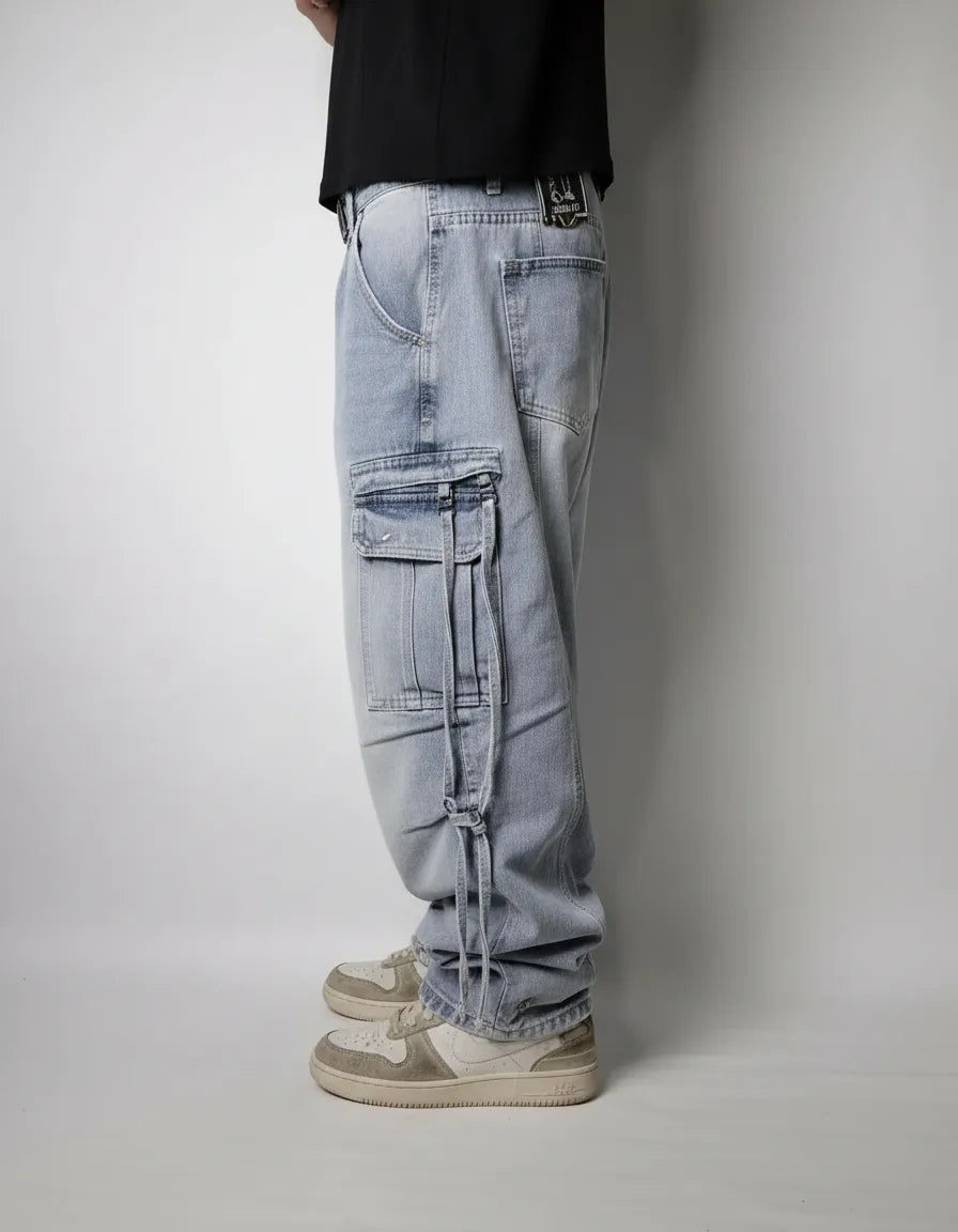 Jeans Cargo Sky  ( Loose Fit )