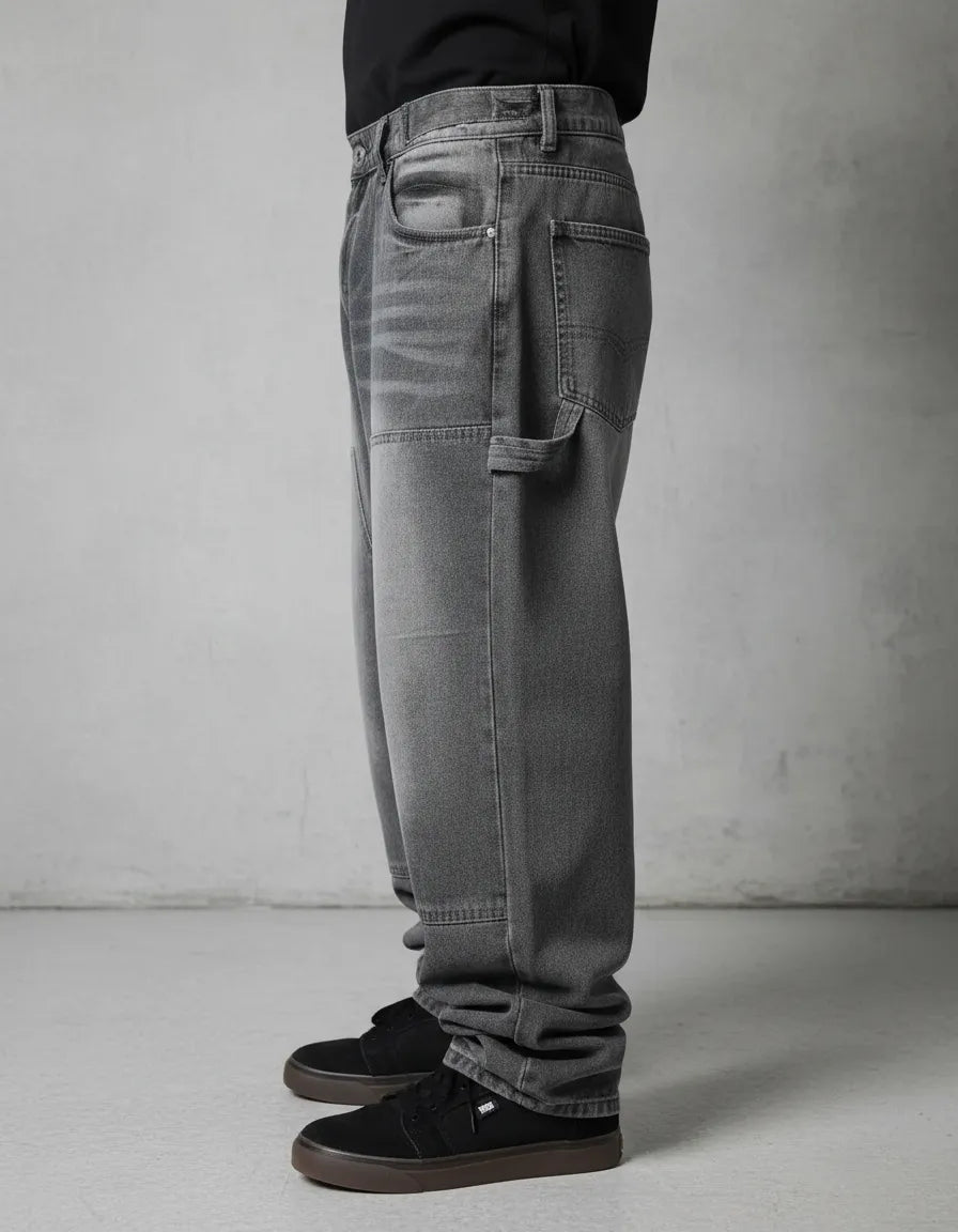 Jeans Cargo Grey ( Loose Fit )