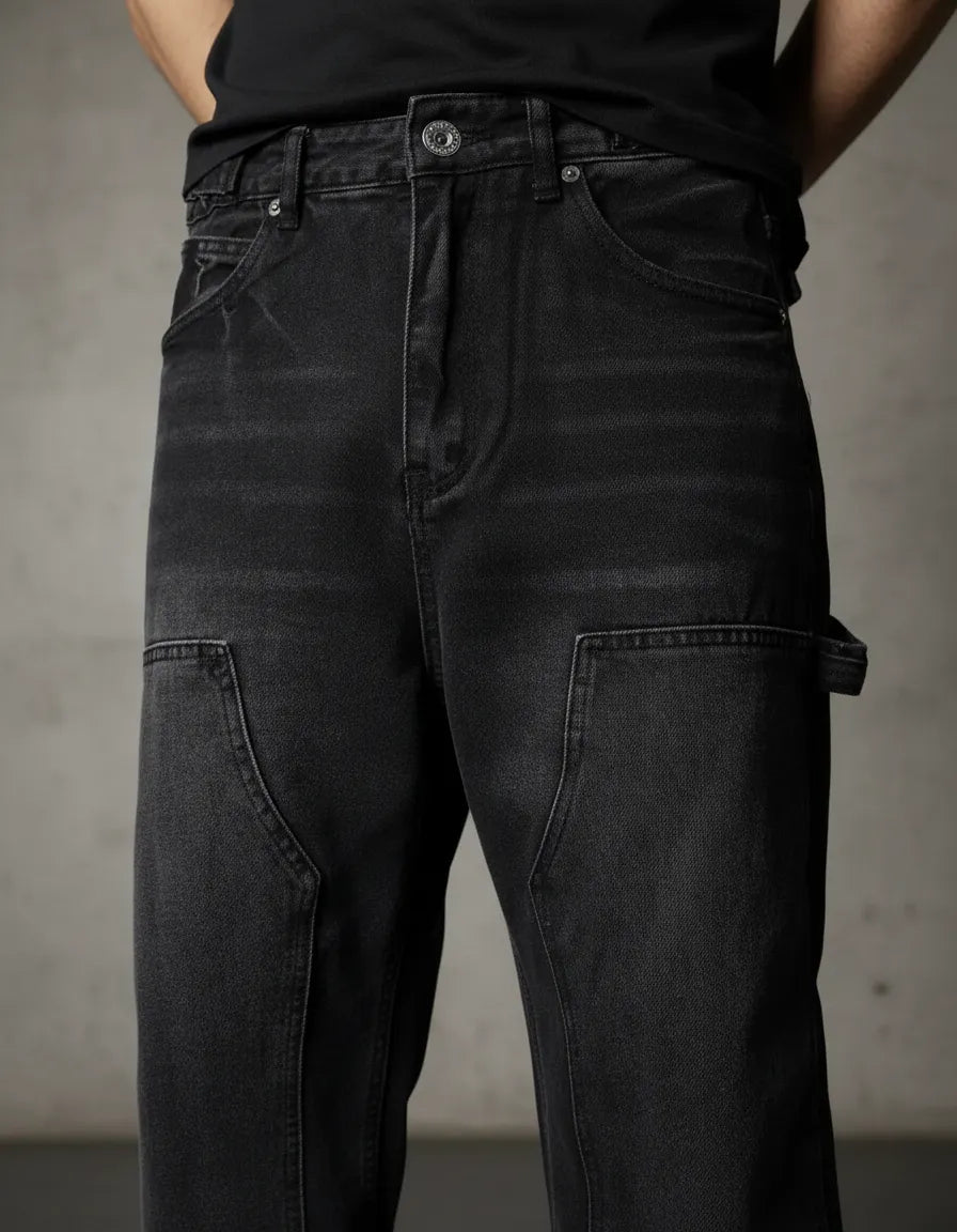 Jeans Cargo Black ( Loose Fit )